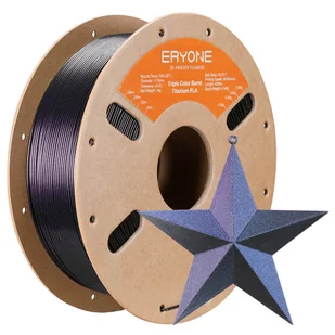 ERYONE Burnt Titanium Tri Color PLA Filament 1kg - Black 1292204EUDF - Filamenty i akcesoria do drukarek 3D ERYONE Burnt Titanium Tri Color PLA Filament 1kg - Black 1292204EUDF - Filamenty i akcesoria do drukarek 3D - miniaturka - grafika 1