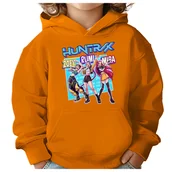 Bluzy dla dziewczynek - BLUZA DZIECIĘCA K-POPOWE ŁOWCZYNIE DEMONÓW HUNTRIX 104 Z KAPTUREM - miniaturka - grafika 1