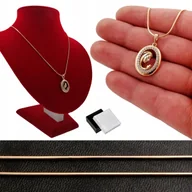 Biżuteria dla dzieci - ZŁOTY NASZYJNIK MATKA BOSKA 35CM PREZENT MARYJA - miniaturka - grafika 1