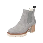 Kozaki damskie - Rieker Damskie kozaki Y9071 Chelsea, szary, 40 EU - miniaturka - grafika 1