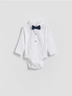 Komplety dla niemowląt - Reserved - Eleganckie body z muchą - biały - miniaturka - grafika 1