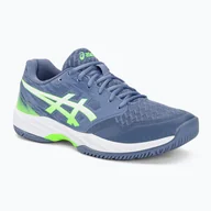 Buty sportowe męskie - Buty do squasha męskie ASICS Gel-Court Hunter 3 denim blue/lime burst - miniaturka - grafika 1