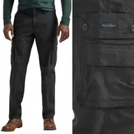 Spodnie męskie - Lee WYOMING CARGO LONG RELAXED Black LUŹNE CZARNE BOJÓWKI W34 L32 - miniaturka - grafika 1