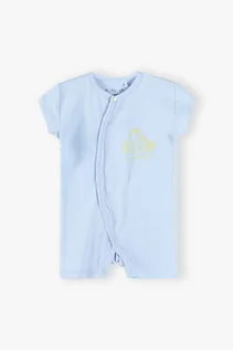 Rampersy - Bawełniany rampers niemowlecy w kolorze niebieskim - Razem najlepiej - grafika 1