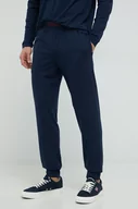 Piżamy męskie - HUGO spodnie piżamowe męskie kolor granatowy gładka - Hugo - miniaturka - grafika 1