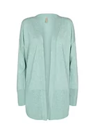 Swetry damskie - SOYACONCEPT Womens SC-Dollie 523 Long Open Front Knit Cardigan Kardigan z dzianiny, Green Haze Melange, S, Mieszanka zielonych hazy - miniaturka - grafika 1