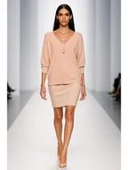 Bluzki damskie - Bluzka cielista YY500026 - miniaturka - grafika 1