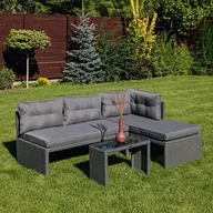 Meble ogrodowe - Narożnik Ogrodowy Canvas Graphite - Focus Garden - miniaturka - grafika 1