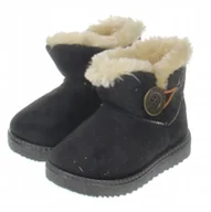 Śniegowce damskie - Buttons Dziecięce Śniegowce Czarne Z Futerkiem 22 Joa - miniaturka - grafika 1