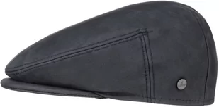 Skórzany Kaszkiet by Lierys, niebieski, 56 cm - Czapki męskie - miniaturka - grafika 1