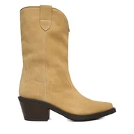 Botki damskie - Kowbojki Badura EO-CAMILA-5031 Beżowy - miniaturka - grafika 1