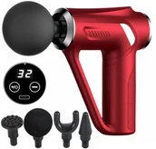 Masażery - Pistolet do masażu pleców ciała nóg masażer mocny massage gun 4 końcówki - miniaturka - grafika 1