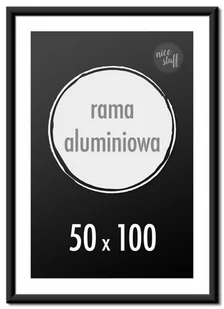 Ramka na zdjęcia 50x100 cm Ramki aluminiowe 100x50 cm czarna - Ramki na zdjęcia - miniaturka - grafika 1