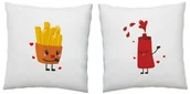 Gadżety dla niej i dla niego - Zestaw poduszek dla pary - Frytki i Ketchup - miniaturka - grafika 1