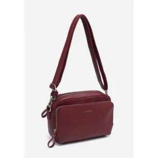 Modna Torebka Damska Czerwona LUIGISANTO Listonoszka Bordowa Pasek - Torebki damskie Modna Torebka Damska Czerwona LUIGISANTO Listonoszka Bordowa Pasek - Torebki damskie - miniaturka - grafika 1