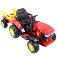 Pojazdy elektryczne dla dzieci - Mega Traktor Na Akumulator Z Przyczepą Czerwony /hl3388 - miniaturka - grafika 1