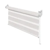 Rolety - Roleta Dzień i Noc 68 x 140 cm biały - miniaturka - grafika 1