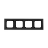 Klawisze i ramki - LEDart 4-krotna, pozioma i pionowa - Ospel SONATA R-4R/33, kolor czarny metalik - miniaturka - grafika 1