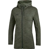 Kurtki damskie - JAKO JAKO Damska kurtka Premium Basics z kapturem, khaki melanż, 44 6829 - miniaturka - grafika 1