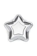 Dekoracje i nakrycia stołu na imprezę - PartyDeco Talerzyki papierowe Gwiazdki, 18 cm, 6 sztuk - miniaturka - grafika 1