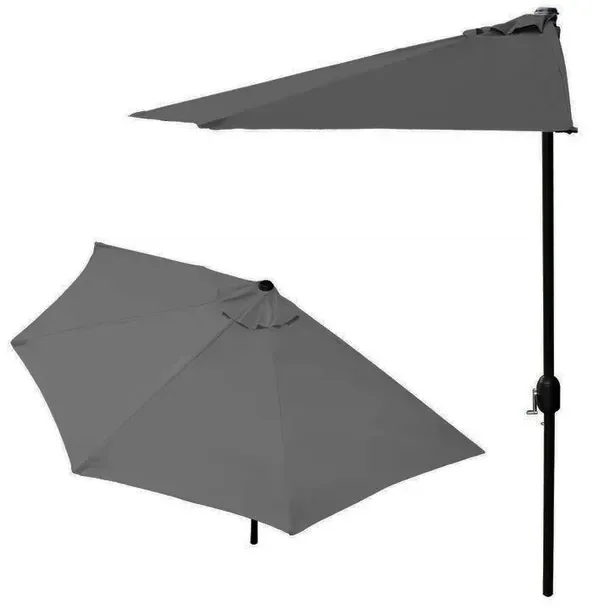 Parasol Ogrodowy Pół-parasol Ścienny 2,7m Składany Na Taras Do Ogrodu