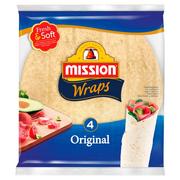 Inne pieczywo - Mission Wraps Original Tortille z mąki pszennej 245 g (4 sztuki) - miniaturka - grafika 1