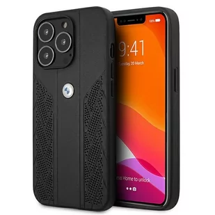 BMW Etui BMHCP13LRSPPK iPhone 13 Pro / 13 6,1" czarny/black hardcase Leather Curve Perforate BMW000448 - Etui i futerały do telefonów - miniaturka - grafika 1