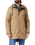 Płaszcze męskie - Q/S designed by - s.Oliver Płaszcz męski z długim rękawem, brązowy, XXL - miniaturka - grafika 1