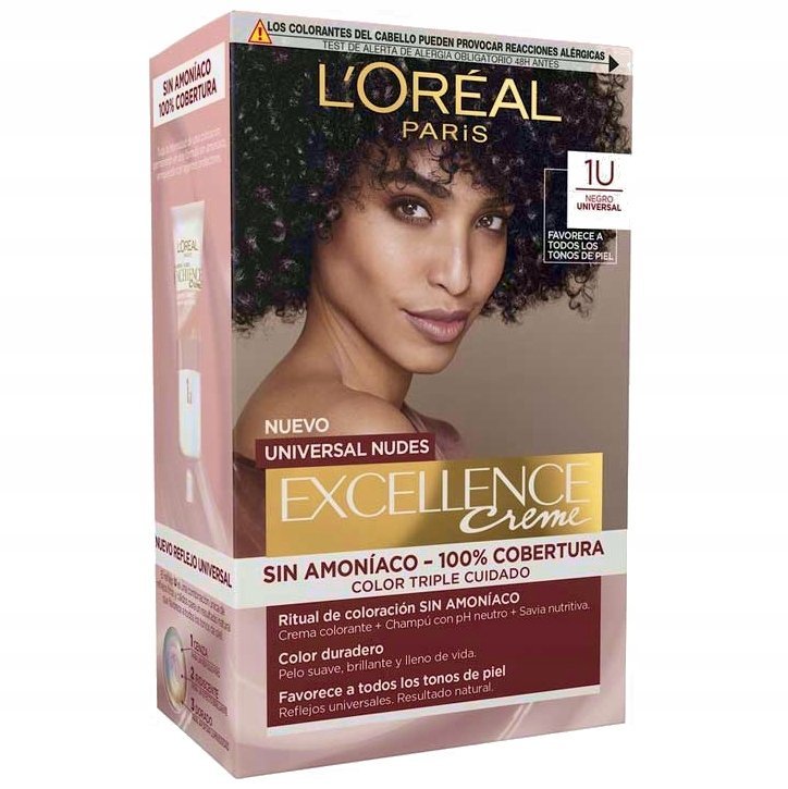 LOREAL PARIS Farba Creme 1U Black Uniersalna Czerń