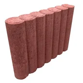 Ogrodzenia - Obrzeże palisadowe ring 33 x 25 x 6 czerwone MAJA - miniaturka - grafika 1