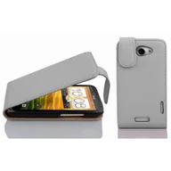 Etui i futerały do telefonów - Etui Cadorabo do HTC ONE X / X+ w kolorze MAGNESIUM WHITE etui na telefon komórkowy z klapką wykonane z teksturowanej sztucznej skóry etui ochronne etui z klapką w stylu książki - miniaturka - grafika 1
