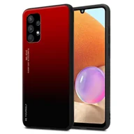Etui i futerały do telefonów - Etui Cadorabo do Samsung Galaxy A32 4G w kolorze CZERWONYM - CZARNYM Dwukolorowe etui ochronne wykonane ze szkła hartowanego i silikonowej nakładki TPU na telefon komórkowy - miniaturka - grafika 1