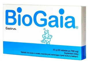 BIOGAIA Biogaia Gastrus x 30 tabl do żucia o smaku manadrynki - Przeziębienie i grypa - miniaturka - grafika 1