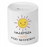Skarbonki - SKARBONKA DLA MAMY MATKI NAJLEPSZA POD SŁOŃCEM z Nadrukiem ze Zdjęciem - miniaturka - grafika 1