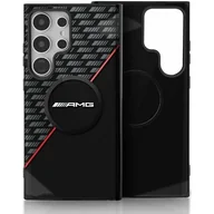 Etui i futerały do telefonów - Etui AMG Double Layer Rhombs MagSafe do Samsung Galaxy S25 Ultra Czarno-czerwony - miniaturka - grafika 1