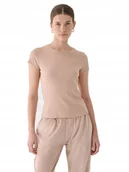 Koszulki i topy damskie - Damska koszulka 4F TSHF2300 beżowy 83S L - miniaturka - grafika 1