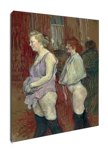 Rue des Moulins, Henri de Toulouse-Lautrec - obraz na płótnie Wymiar do wyboru: 30x40 cm - Obrazy i zdjęcia na płótnie - miniaturka - grafika 1