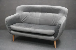 Sofa Smiley Tapicerowana Popielata 152X84X92 Cm B 3435 - Sofy i kanapy - miniaturka - grafika 1