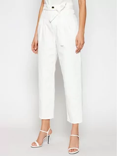 Spodnie damskie - Pinko Spodnie materiałowe Cheryl PE 21 PDEN 1J10LX Y641 Biały Regular Fit - grafika 1