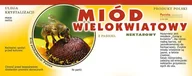 Akcesoria do hodowli zwierząt - Etykiety na Miód Wielokwiatowy (100szt) -wzór E106 - miniaturka - grafika 1