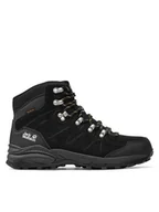 Buty trekkingowe męskie - Jack Wolfskin Trekkingi Refugio Texapore Mid M 4049841 Czarny - miniaturka - grafika 1