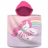 Okrycia kąpielowe dla dzieci - Unicorn Jednorożec Poncho Ponczo Ręcznik Kąpielowy Plażowy 60X120 - miniaturka - grafika 1