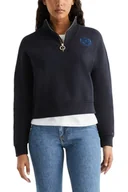 Bluzy damskie - Bluza damska Tommy Hilfiger 1/2 ZIP SML Crest  sportowa granatowa-XXL - miniaturka - grafika 1