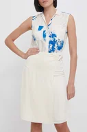 Spódnice - Calvin Klein spódnica kolor beżowy midi prosta K20K207039 - miniaturka - grafika 1