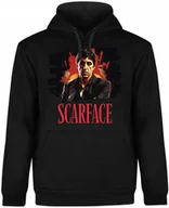 Bluzy męskie - BLUZA MĘSKA Z KAPTUREM PREZENT DLA CHLOPAKA MEZA SCARFACE CZARNA R-XXL A386 - miniaturka - grafika 1