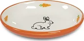 Akcesoria dla gryzoni - Yarro International YARRO MISKA CER. OWALNA DLA KRÓLIKA POMARAŃCZOWA 13 x 9 x 2,5 CM - miniaturka - grafika 1