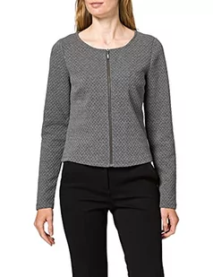 Vila Damski kardigan z krótkim zamkiem błyskawicznym, Medium Grey Melange, XS - Swetry damskie - miniaturka - grafika 1