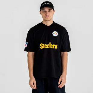 Koszulka męska New Era  Wordmark Oversized NFL Pittsburgh Steelers S - Koszulki męskie - miniaturka - grafika 1