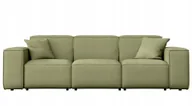 Sofy ogrodowe - Sofa ogrodowa trzyosobowa MALIBU na taras tkanina Odyssey jasnozielony - miniaturka - grafika 1