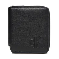 Portfele - Mały Portfel Męski Calvin Klein Ck Zip Billfold LV04D1077G Czarny - miniaturka - grafika 1